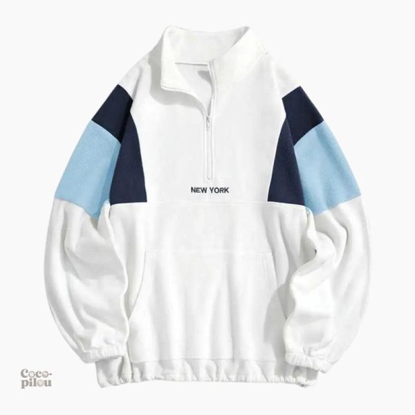 Pull doux blanc pour femme