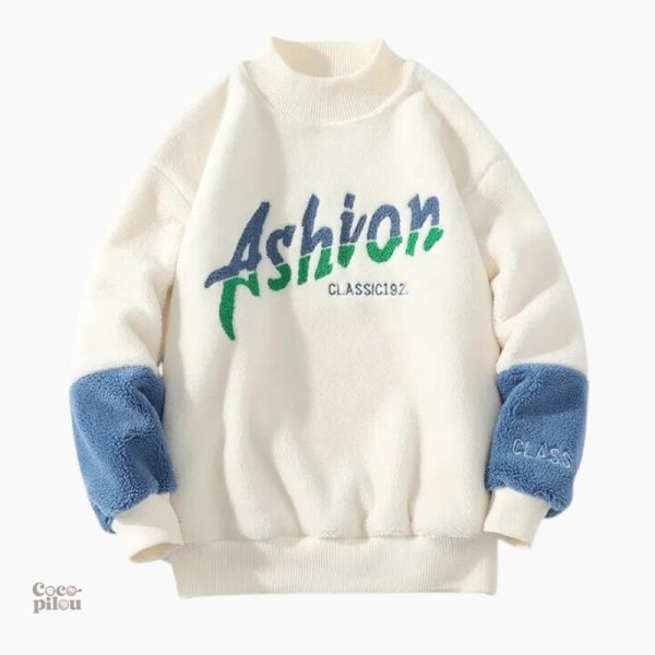 Pull crème homme Pilou Pilou, style décontracté et doux