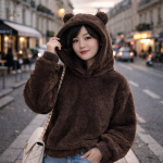 Pull oversized pilou pilou femme en tissu doux
