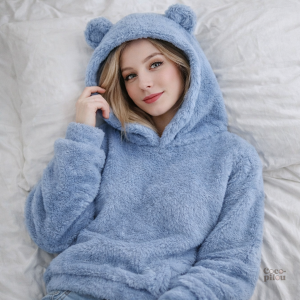 Pull pilou pilou doux pour femme, style lapin