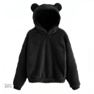 Sweat pilou pilou femme, style mignon et chaleureux