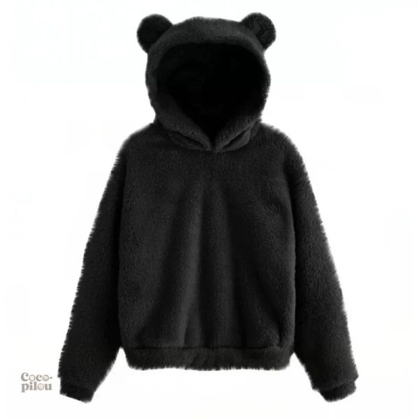 Sweat pilou pilou femme, style mignon et chaleureux