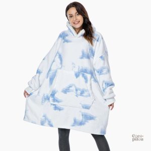Pull plaid bleu ciel Pilou Pilou, doux et confortable