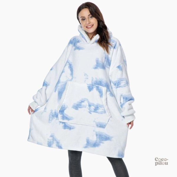 Pull plaid bleu ciel Pilou Pilou, doux et confortable