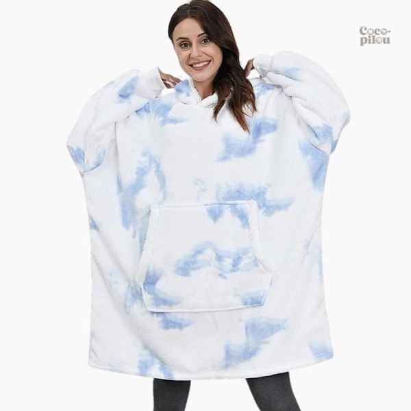 Pull plaid bleu ciel, style décontracté pour l'hiver