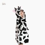 Pull plaid doux vache, style cocooning idéal pour l'hiver