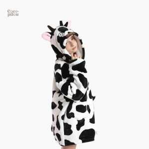 Pull plaid doux vache, style cocooning idéal pour l'hiver