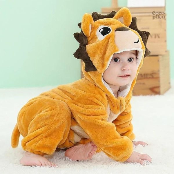 Pyjama bébé lion en pilou pilou doux