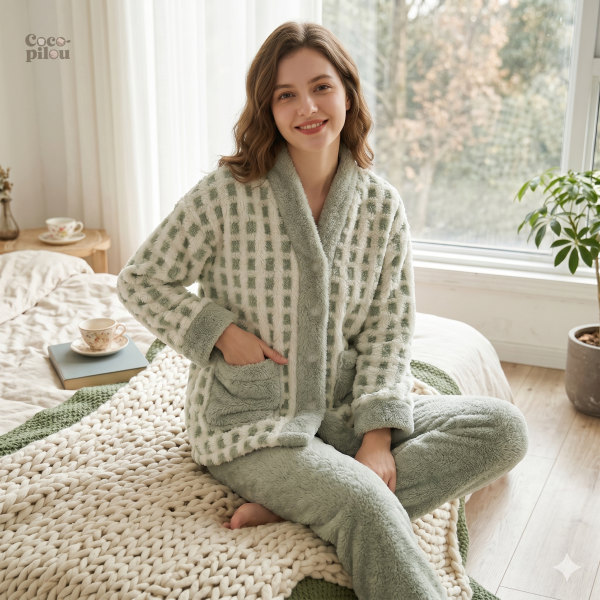Pyjama Pilou Pilou femme avec boutons et style décontracté