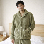 Pyjama boutonné pour homme en Pilou Pilou