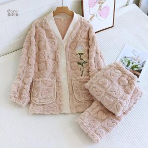 Vêtement de nuit Pilou Pilou femme, style coeur, chaleur et tendresse