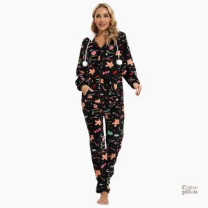 Pyjama combinaison chaude femme en Pilou Pilou