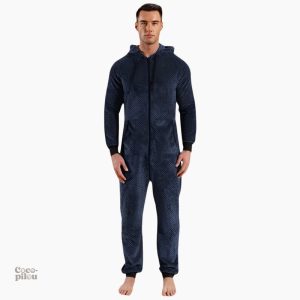 Pyjama combinaison hiver homme en Pilou Pilou