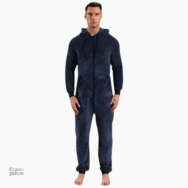 Pyjama combinaison hiver homme en Pilou Pilou