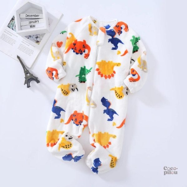 pyjama-dinosaure-bebe-1 Pyjama dinosaure bébé en pilou pilou doux et confortable