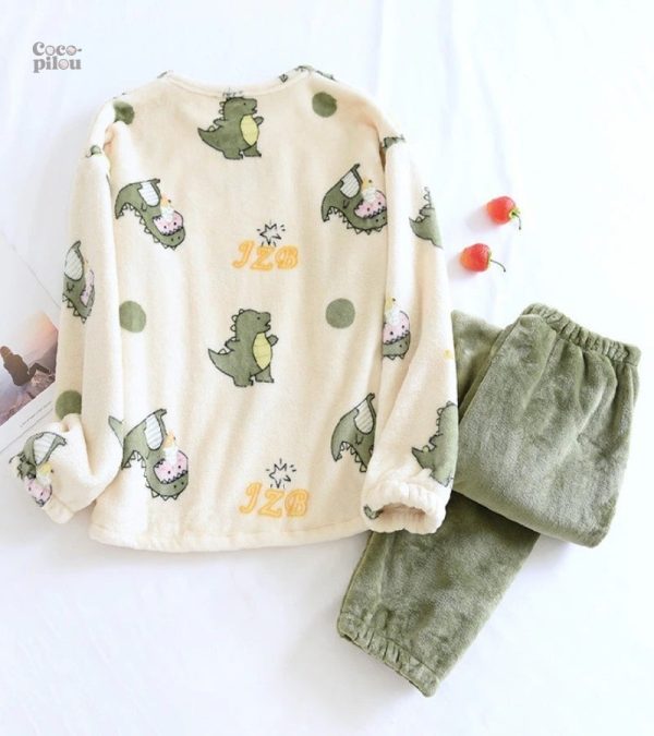 Pyjama femme motif dinosaure doux et confortable