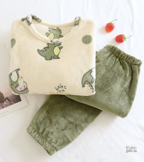 Ensemble Pilou Pilou avec motif dinosaure amusant