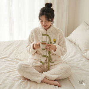 Ensemble pyjama femme en tissu pilou pilou doux
