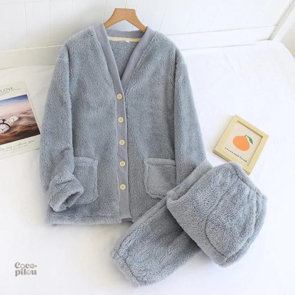 Pyjama douillet femme en tissu éponge