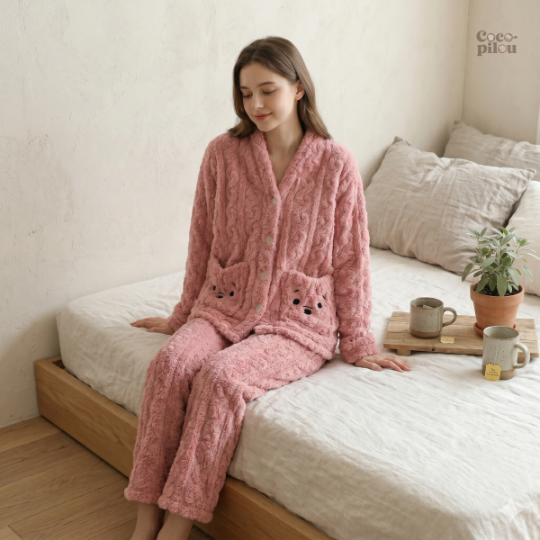 Pyjama Pilou femme doux et confortable pour l'hiver
