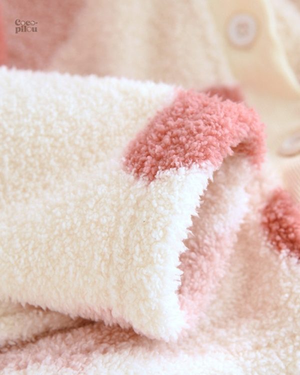 Pyjama flanelle à col rond pour femme