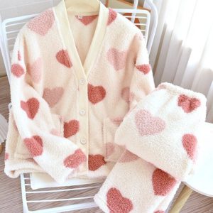 Pyjama doux en flanelle pour femme