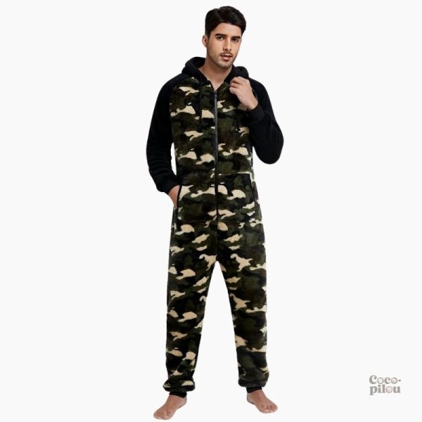 Pyjama grenouillère homme Pilou Pilou en tissu doux