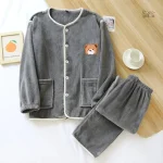 Pyjama femme gris anthracite Pilou Pilou