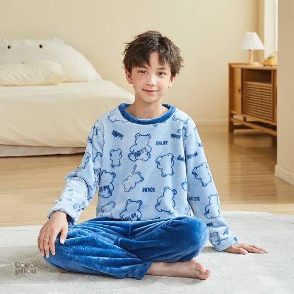 Pyjama hiver garçon Pilou Pilou confortable et doux