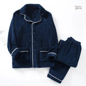 Pyjama chaud homme en flanelle, confort optimal