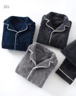 Vêtement de nuit homme, pyjama flanelle douillet