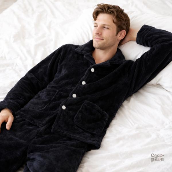 Pyjama molleton doux pour homme en Pilou Pilou