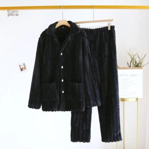 Vêtement de nuit homme chaud en tissu molleton