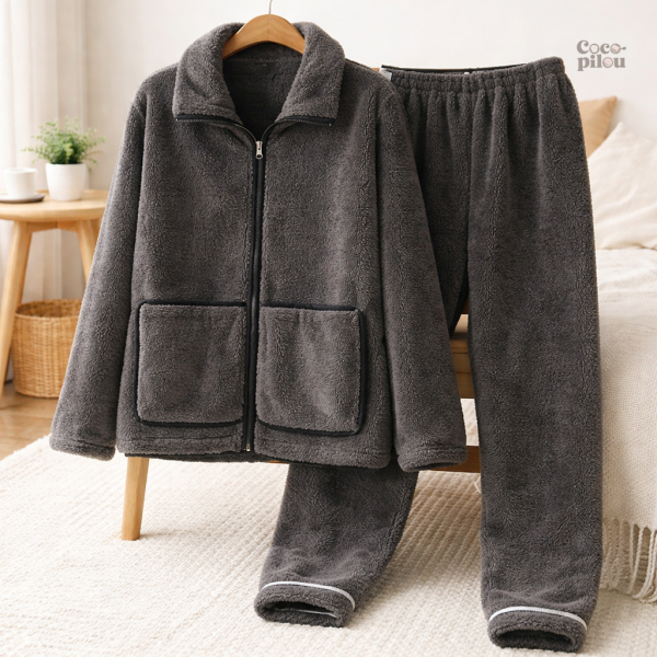Pyjama homme hiver chaud en Pilou Pilou pour confort optimal