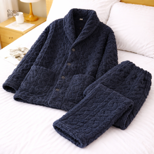 Pyjama homme hiver en flanelle doux et chaud