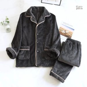 Pyjama homme hiver polaire confortable et chaud