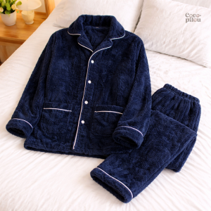Pyjama homme Pilou chaud, confort et chaleur pour les nuits d'hiver