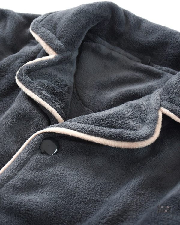 Pyjama polaire pour homme, style décontracté
