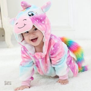 Pyjama licorne bébé en pilou pilou doux et confortable