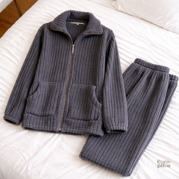 Pyjama molleton homme confortable et doux