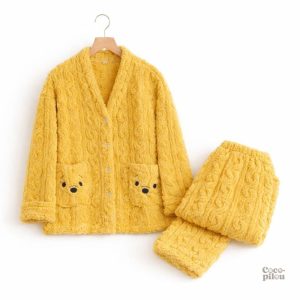 Pyjama Pilou Pilou doux en couleur jaune