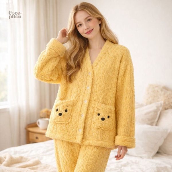 Vêtement de nuit Pilou Pilou femme jaune