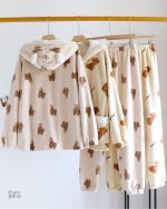 Pyjama Pilou Pilou femme en tissu doux, ambiance animale et chaleureuse