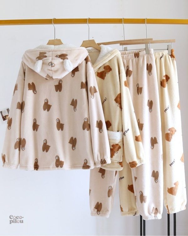 Pyjama Pilou Pilou femme en tissu doux, ambiance animale et chaleureuse