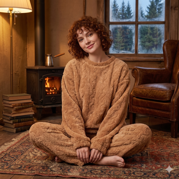 pyjama-pilou-pilou-femme-ultra-doux-marron-1 Pyjama Pilou Pilou Femme Ultra Doux en marron