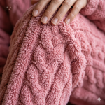 Vêtement de nuit rose en matière douce pour femme