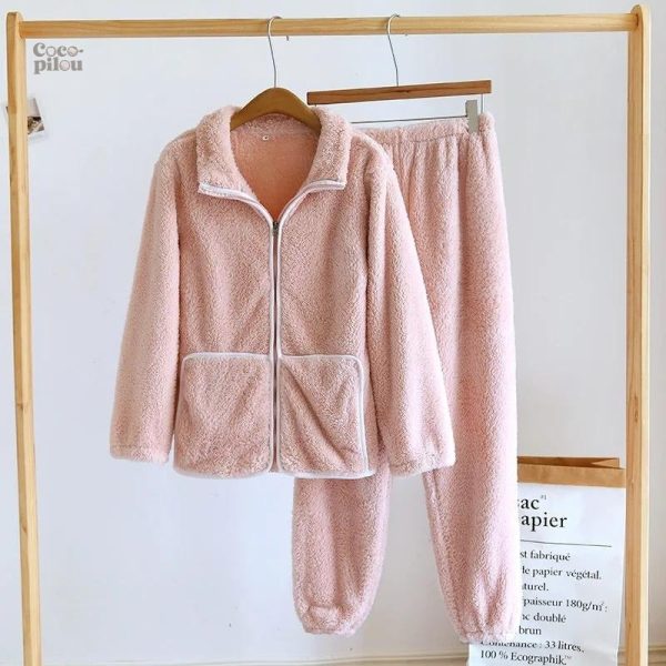 pyjama-polaire-femme-1 Pyjama polaire femme Pilou Pilou doux et confortable