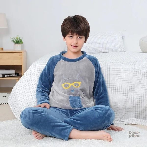 Pyjama polaire garçon Pilou Pilou confortable et chaud