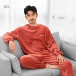 Pyjama polaire rouge pour homme
