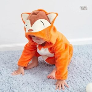 Pyjama renard bébé en pilou pilou doux et confortable